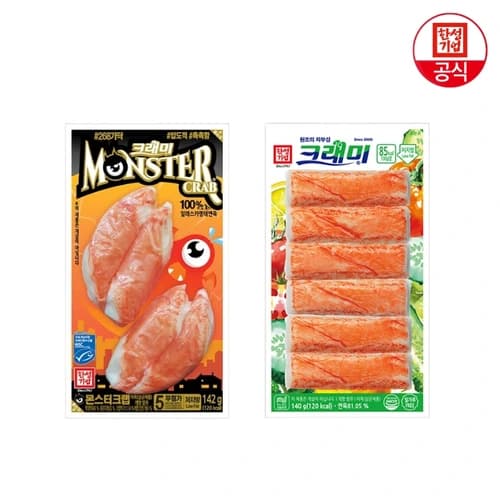 크래미140g/몬스터크랩142g 1개 (21,970원/무료)3