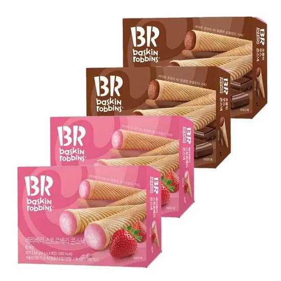 배스킨라빈스 콘스낵 54g 4박스 (8,490원/무료)