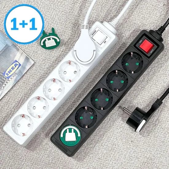 납작플러그 멀티탭 1.5M 5구 2개 (12,160원/무료)