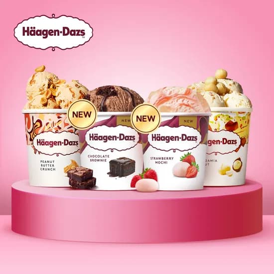 하겐다즈 파인트 아이스크림 4개 골라담기 (카페 28,70원/무료)1