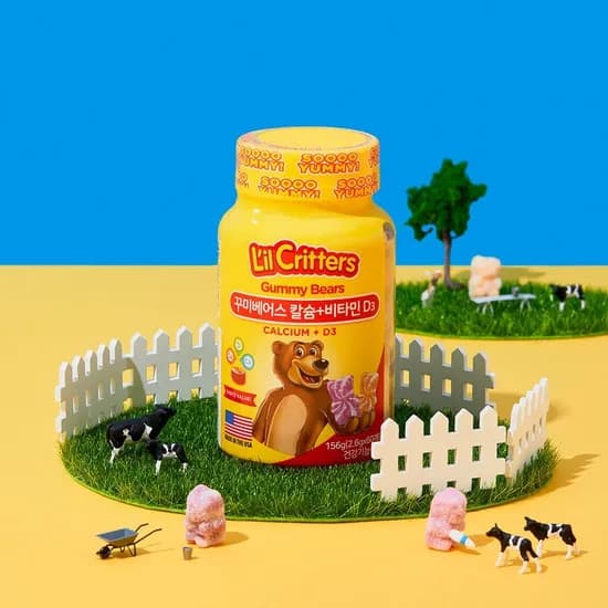 꾸미베어스 어린이 칼슘비타민D 60구미 1병(12,190원/무료)