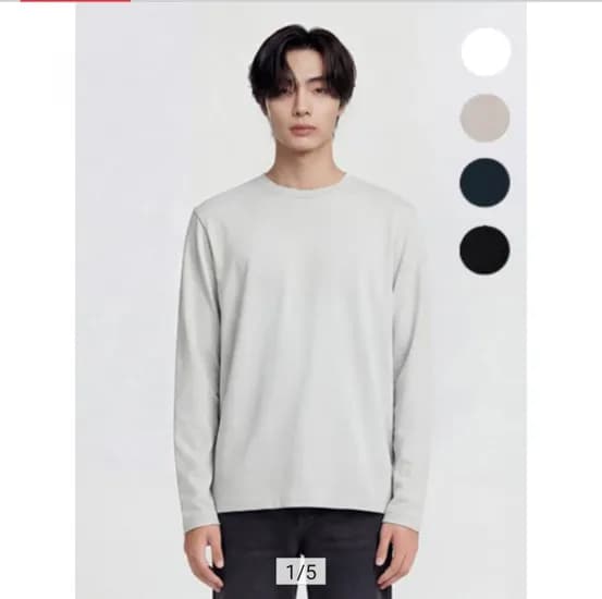 프로젝트엠 라운드넥 베이직 긴팔티 (9,270원/3장이상무료)