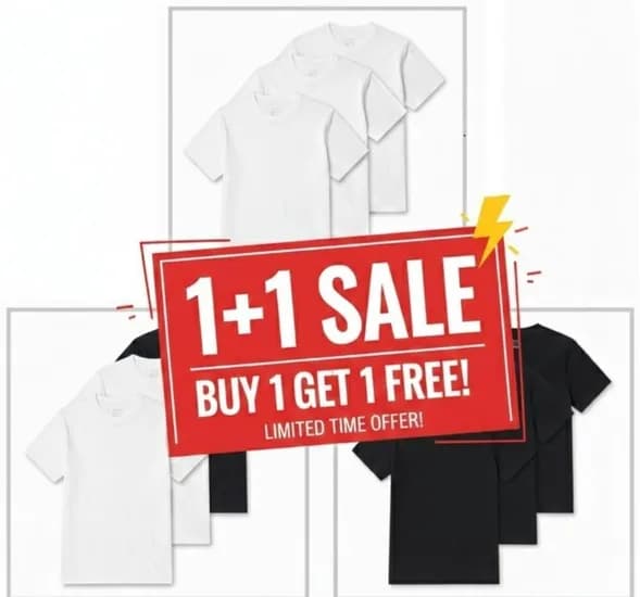 프로젝트엠 순면 반팔티 6장