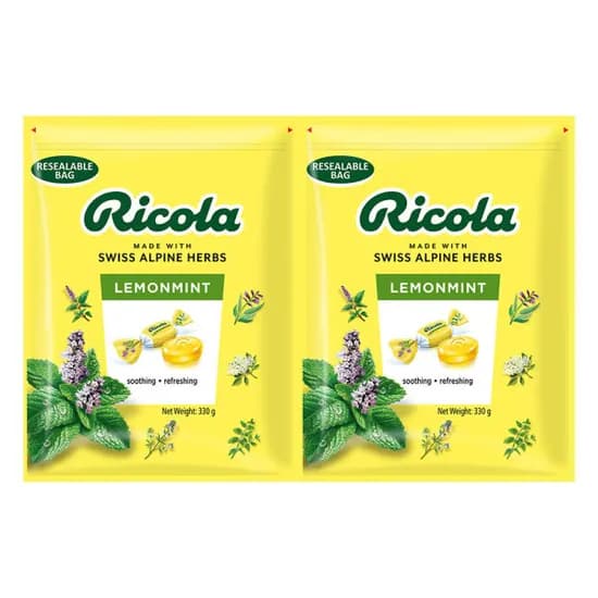 리콜라 스위스 허브 캔디 레몬 민트 330g 1+1 (15,990원/무료)