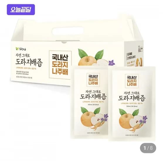 자연그대로 도라지배즙 100ml 30팩 (12,900원/무료)