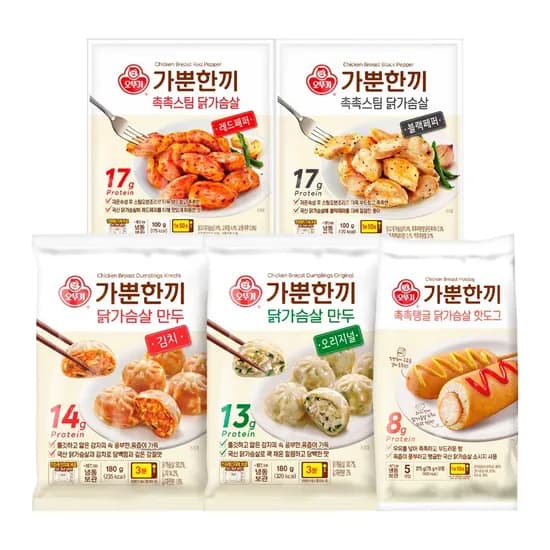 오뚜기 가뿐한끼 닭가슴살 레드페퍼 00g 3개+3개 총6개 (12,240원/무료)1