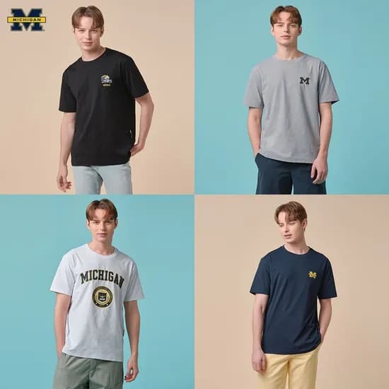 미시간 유니버시티 캐주얼 반팔티 4종 세트 (9,970원/무료)1