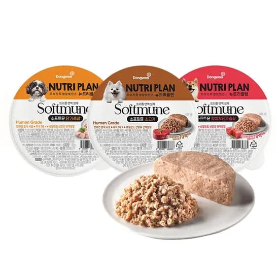 동원 뉴트리플랜 강아지사료 소프트뮨 습식사료 100g x 6개 (9,900원/무료)