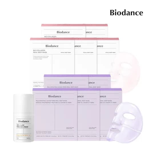 바이오던스 콜라겐 리얼 딥 마스크 40매+에센스크림 1개(119,000원/무배)