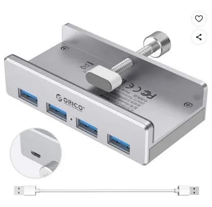 오리코 알루미늄 쉘4 USB3.0 허브 DIY설치 MH4PU-P (17,900원/무료)