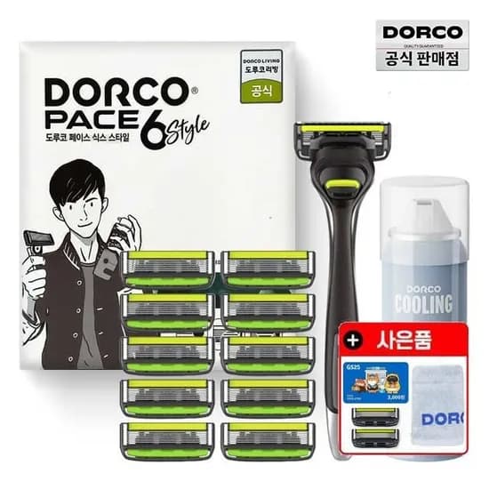 도루코 페이스6스타일 (면도기+면도날+폼)+ 증정 (22,970원/무료)