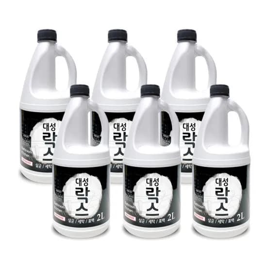 대성락스 표백제 청소세제 2L x 6개입 1박스 (9,920원/무료)
