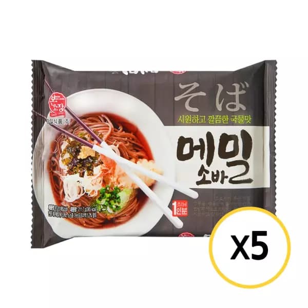 한일식품 본고장 메밀소바 211.7g 5개 (8,200원 / 무료)
