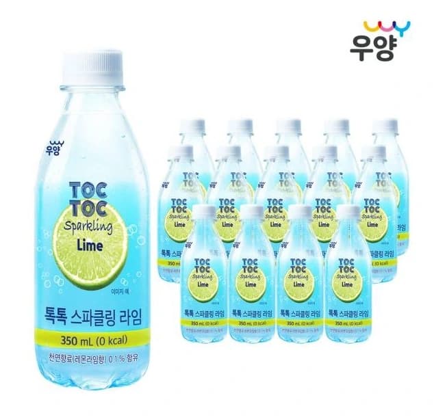 톡톡 스파클링 제로 칼로리 탄산수 라임 350ml*20개입 (3,990원/무배)