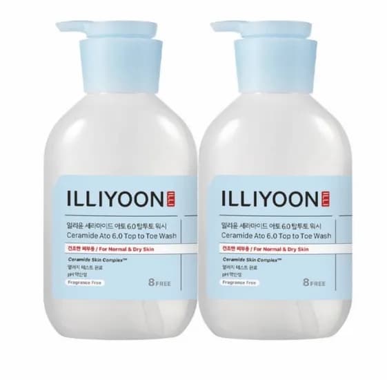 일리윤 세라마이드 아토6.0 탑투토워시 500ML 2개 (유클 14,460원/무료) 최대 1.2만대