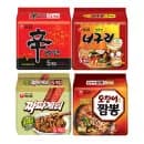 농심 신라면 5봉 + 너구리 5봉 + 짜파게티 5봉 + 오징어짬뽕 5봉 (16,070원/무료)