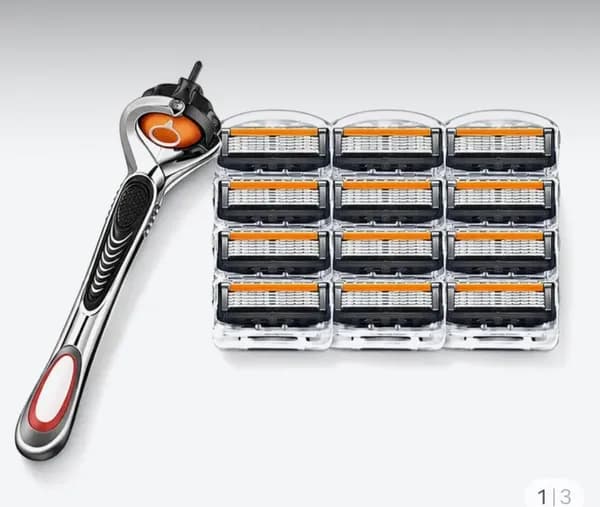 슈투스 질레트 호환용 퓨전 프로실드 5중 면도날 12개+스윙 면도기1개 (9,700원/무료)