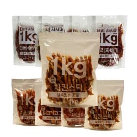 테비 사사미 1kg 강아지 간식 (9,860원/무료배송)