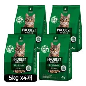프로베스트 인기 고양이 사료 5kg 4개+이즈칸 캔 2개 (35,700원/무료)