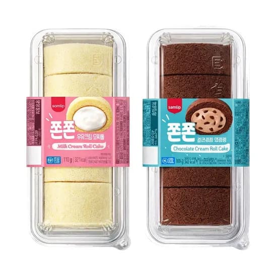 쫀쫀 우유크림 모찌롤/초코모찌롤 110g x 4개 (9,640원/무료)