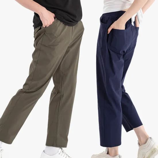 공용 인견 바지 카고 탄성 팬츠 조거 일자 9부