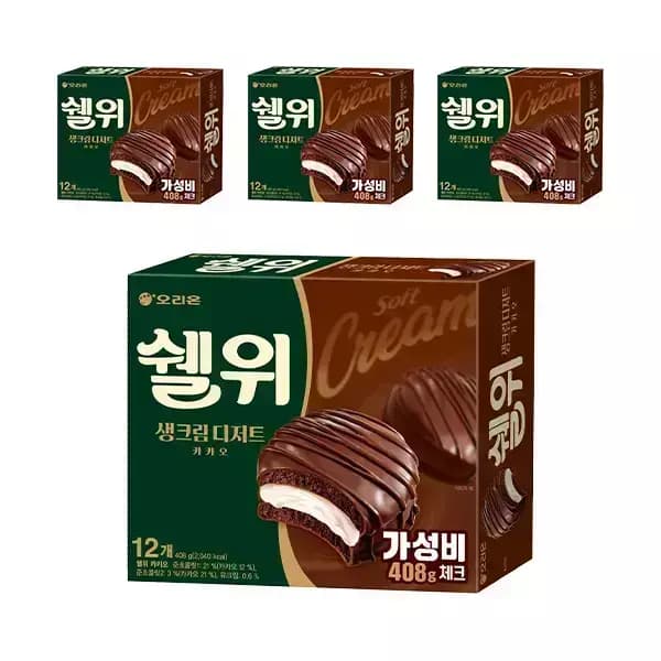 오리온 쉘위 카카오 2입 4개