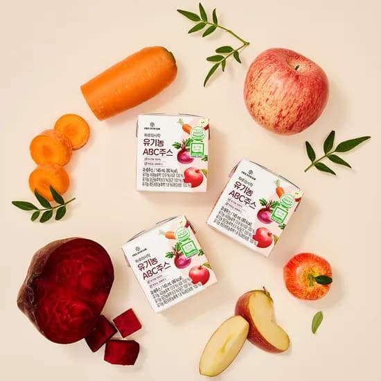 비락 하루의 시작 유기농 ABC 주스 145ml, 24팩 (12,800원/무료)