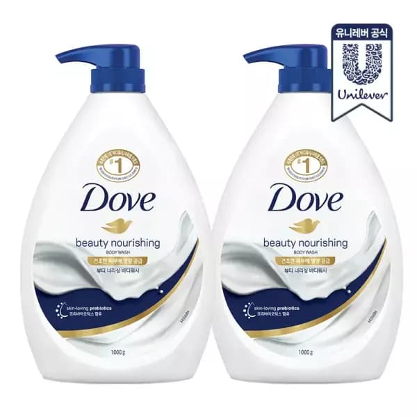 도브 뷰티너리싱 바디워시 1L X 2개 (11,820원/무료)