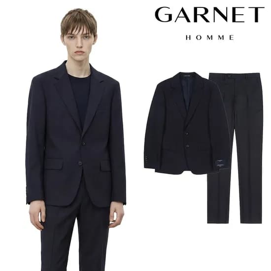 가넷옴므 다크네이비 슬림핏 투버튼 수트 50사이즈 1벌