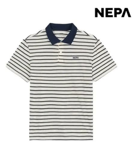 네파 남여 여름 린넨라이크 스트라이프 반팔 아이스 폴로티셔츠