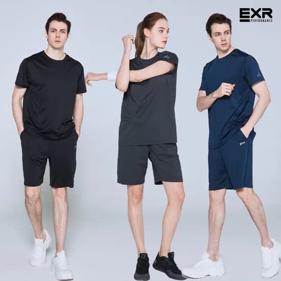EXR 남녀공용 인앤아웃 이지웨어 반팔티+반바지 세트 (5,980원/무배)1