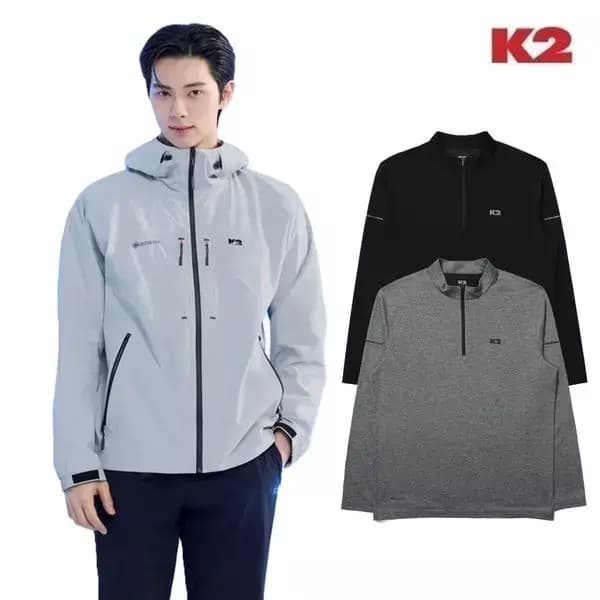 K2 남성 홀리텍(HOLITEC) 긴팔 집업 티셔츠 (40,250원/무료)