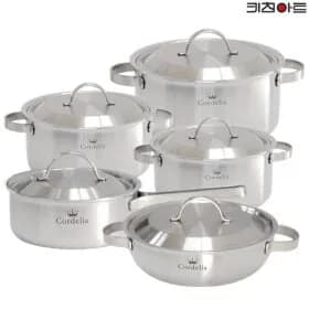 키친아트 스텐레스 IH 냄비세트 5종(169,890원/무배)