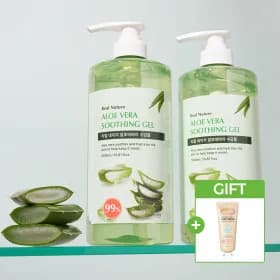 대용량 알로에 수딩젤 수분크림 1000ml 개+핸드크림 (9,600원/무배)2