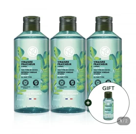 이브로쉐 모링가 리프레시 떡짐 방지 헤어식초 400ml 3개 (28,800원/무료)