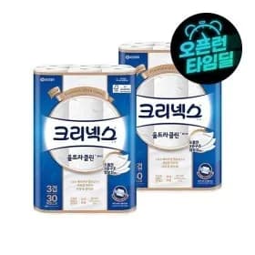 크리넥스 울트라클린 화이트 25m 30롤 2팩