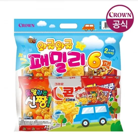 크라운 와글와글 패밀리 팩 임박딜 (2,880원/무료)6