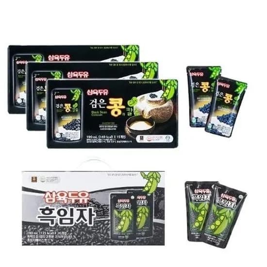 삼육두유 검은콩칼슘 60팩 흑임자 20팩 세트