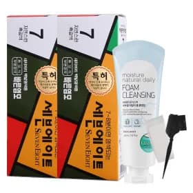 세븐에이트 새치 염색약 2개 폼클렌징 225ml 염색도구