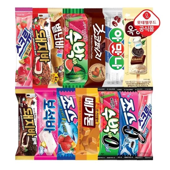 롯데 바 아이스크림 14종 20+20 총40개 골라담기 (20,580원/무료)