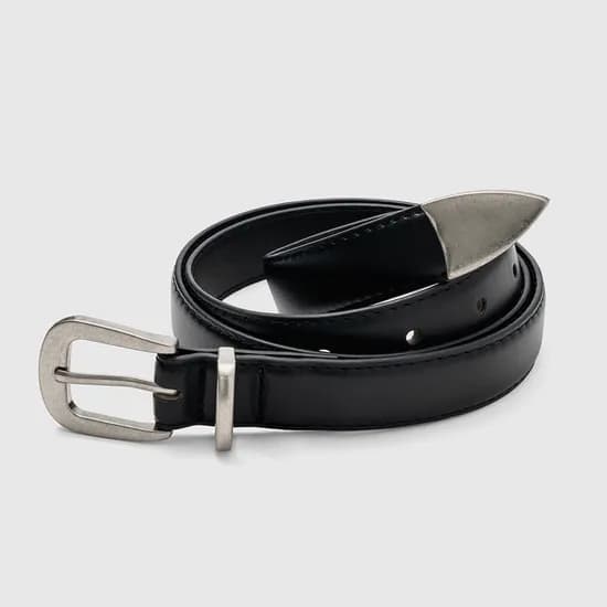 트로이 웨스턴 빈티지 레더 벨트 남녀공용