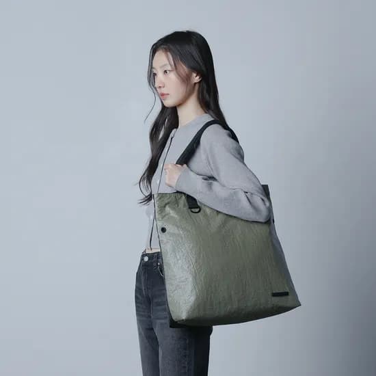 라센트 투톤 소프트 나일론 토트백