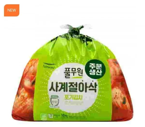 역대가 사계절아삭 포기김치 10kg, 얄피꽉찬 교자만두, 이슬만두 부추새송이, 얇은피꽉찬 김치만두, 고기만두 (다양/무료)