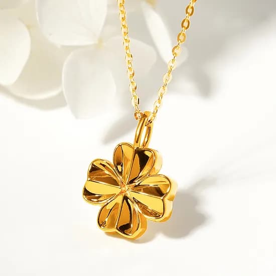 골드앤 24K 샤이닝 클로버 목걸이