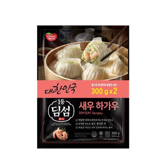 동원 딤섬 새우하가우 300g 4봉 (16,400원/무료)
