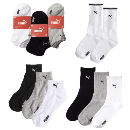 푸마 애슬레저 베이직 단목 양말 6팩 (7,900원/무료)