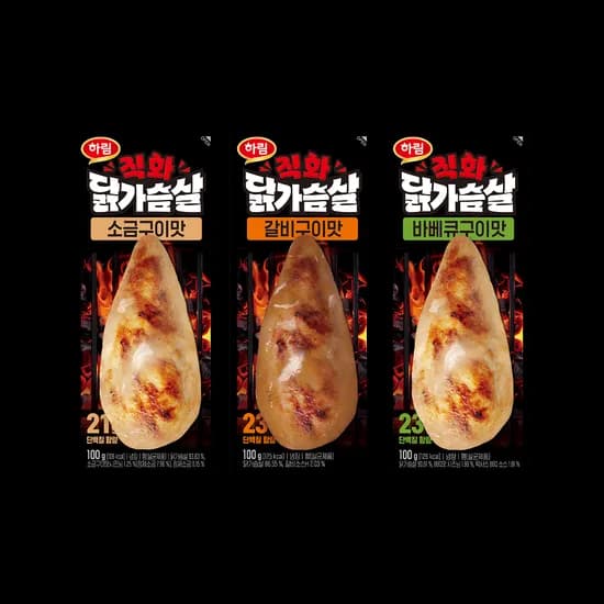 하림 직화 닭가슴살 100g 3종 혼합 1팩 (페이코 19,720원/무료)2