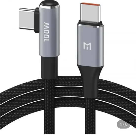 L자형 패브릭 100W C타입 PD 초고속 충전 케이블 1.2M (2,900원/4개이상무료)