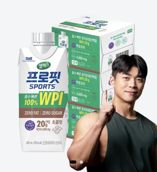 셀렉스 프로핏 스포츠 WPI 드링크 초콜릿 36팩 (토스 50,048원/무료)