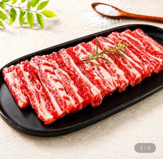 청정 소 갈비살 200g +1 (14,990원/무료)1